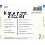 KLAUS NOMI - ENCORE